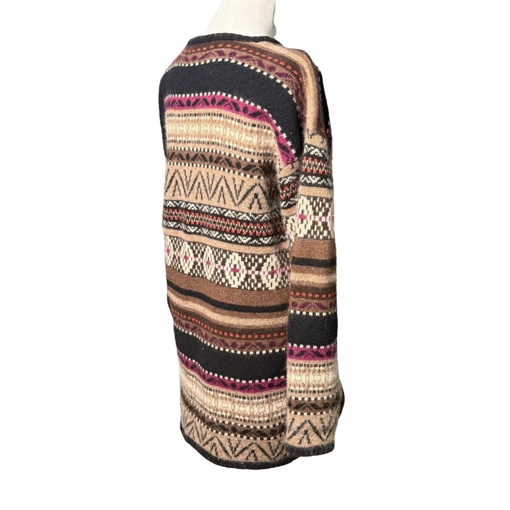 Valerie Stevens Fair Isle Sweater Women S Lambswool Angora Cozy Nordic Apres Ski - Picture 7 of 12